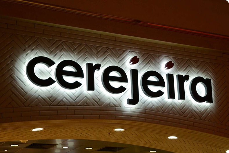 business backlit sign